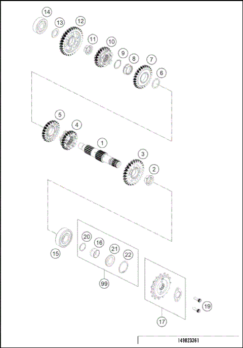 TRANSMISSION II - COUNTERSHAFT