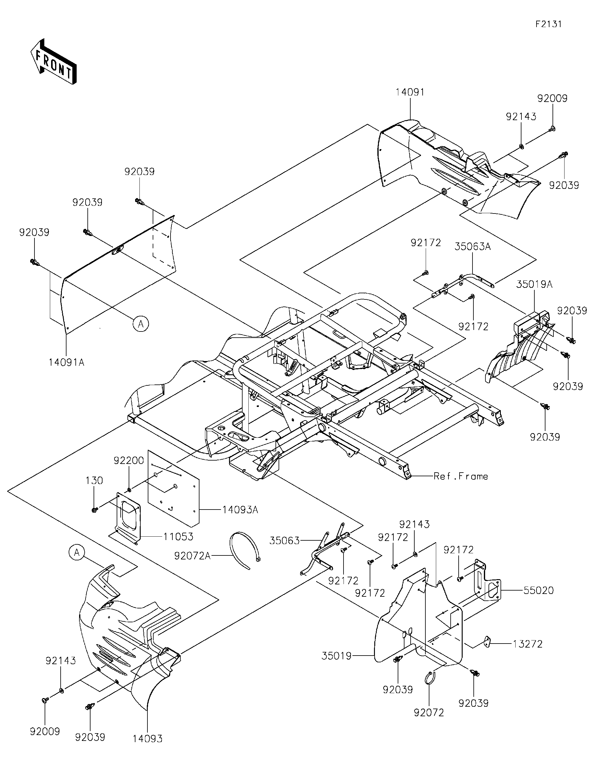 2020 Kawasaki MULE SX Frame Fittings(Rear) Utility Vehicles