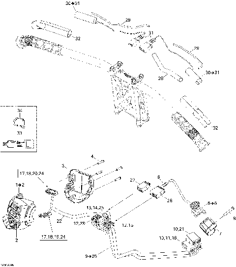 10- Steering Wiring Harness 600HO SDI