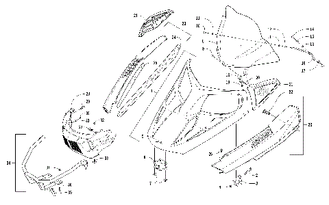 HOOD, WINDSHIELD, AND FRONT BUMPER ASSEMBLY [105573]