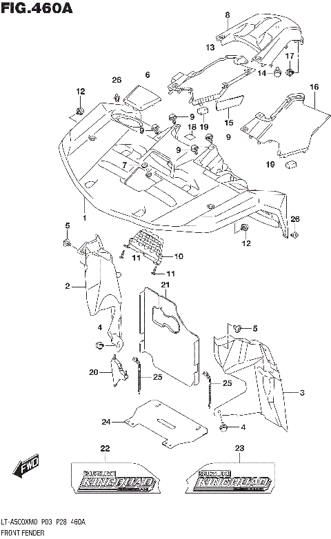 FRONT FENDER (LT-A500XM0 P03)