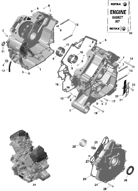 01- ROTAX - Crankcase