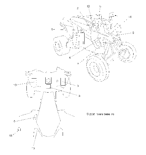 BODY, DECALS - A09GJ45AA (49ATVDECAL09OUT450)