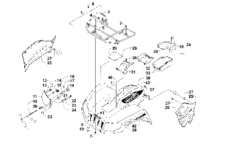 FRONT RACK, BODY PANEL, AND HEADLIGHT ASSEMBLIES [300700]