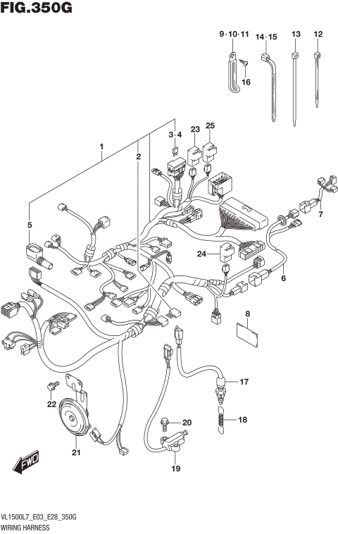 WIRING HARNESS (VL1500TL7 E33)