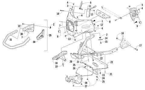 FRONT BUMPER AND FRAME ASSEMBLY