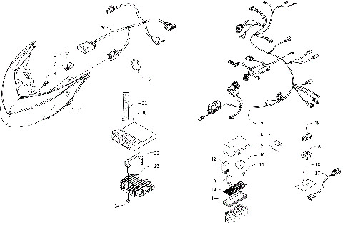 HEADLIGHT AND WIRING ASSEMBLIES [111321]