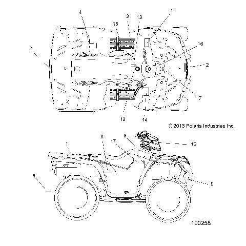BODY, DECALS - A16SHE57NM (100258)