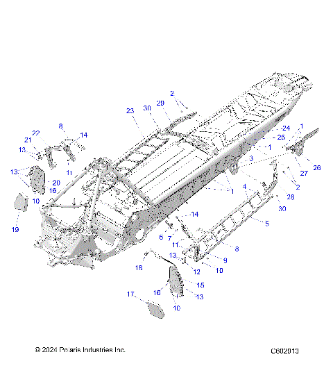CHASSIS, FOOTRESTS, AND RUNNING BOARDS - S25TGG8MS (C602913)