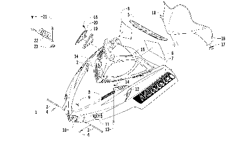 HOOD AND WINDSHIELD ASSEMBLY [88344]