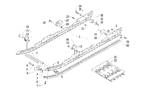 SLIDE RAIL AND TRACK ASSEMBLY [86199]