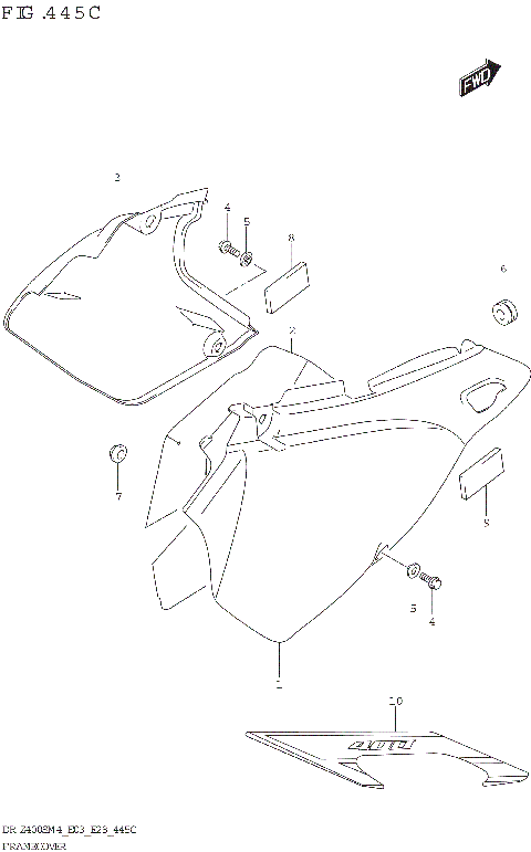 FRAME COVER (DR-Z400S:(E03 E28))