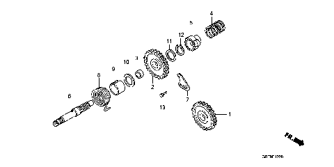 KICK STARTER SPINDLE
