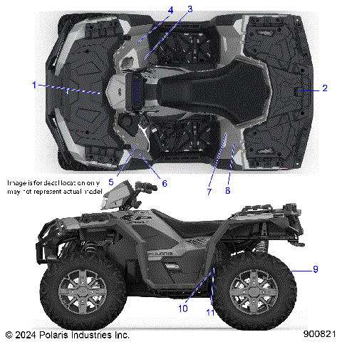 BODY, DECALS GENERAL - A26SXR95AG (900821)