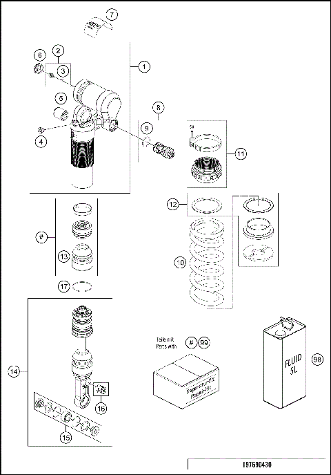 SHOCK ABSORBER DISASSEMBLED