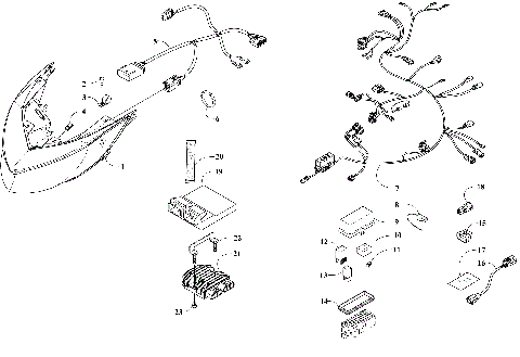 HEADLIGHT AND WIRING ASSEMBLIES [110750]