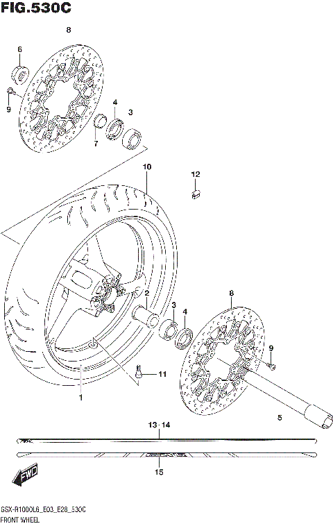 FRONT WHEEL (GSX-R1000L6 E33)