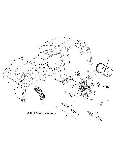 ELECTRICAL, DASH INSTRUMENTS and CONTROLS - R14WH9EMD (49RGRDASH14HIP)