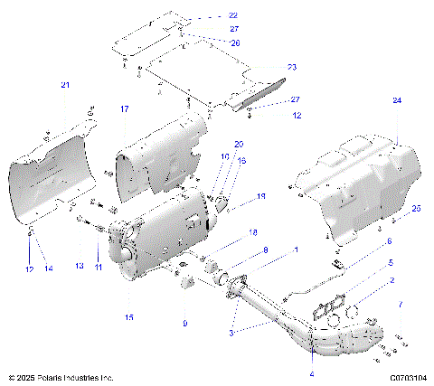 ENGINE, EXHAUST SYSTEM