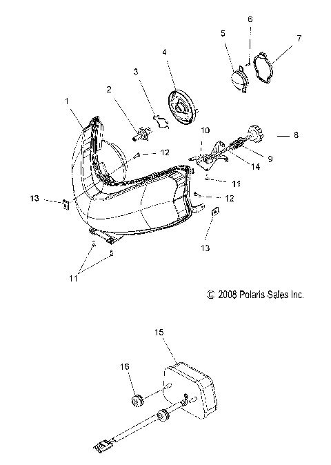 ELECTRICAL, HEADLIGHT and TAILLIGHT - S09PR7FS/FE (49SNOWHEADLGHT09SHIFT)