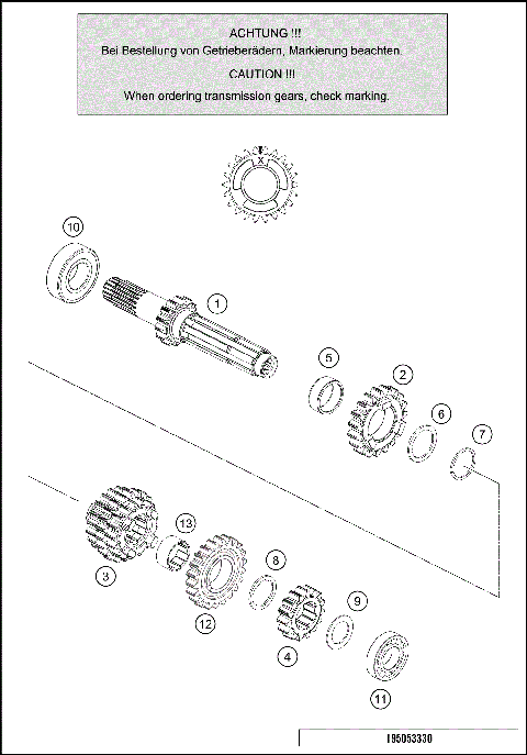 TRANSMISSION I - MAIN SHAFT
