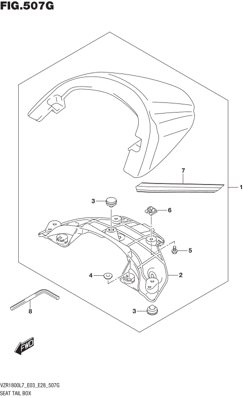 SEAT TAIL BOX (FOR BBD) (VZR1800BZL7 E33)