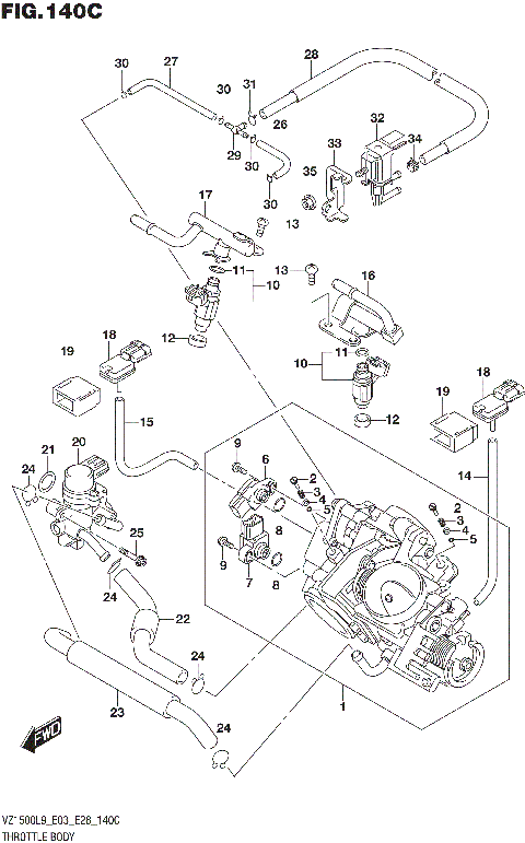 THROTTLE BODY (E33)