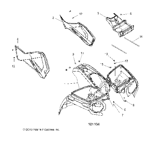 BODY, FRONT CAB and SIDE PANELS - A17SWE57N1 (101104)