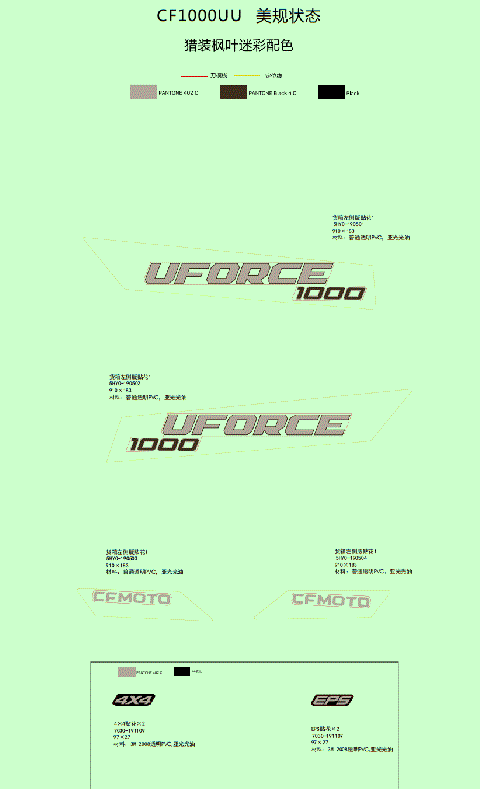 DECAL KITS (NA&2021,TRUE TIMBER CAMO)