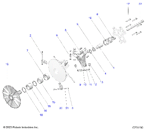 DRIVE TRAIN, PRIMARY CLUTCH - R26RRP99CN (C731150)