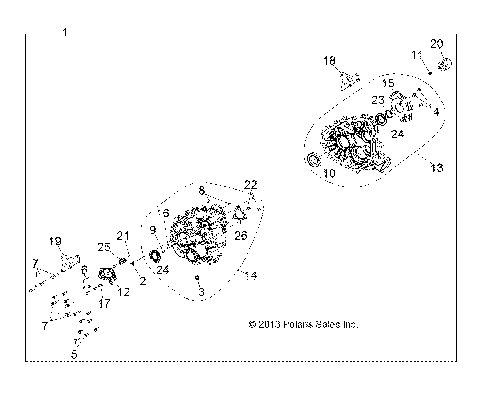 DRIVE TRAIN, MAIN GEARCASE INTERNALS 2 - R16B1PD1AA/2P (49BRUTUSGCMNINTL213)