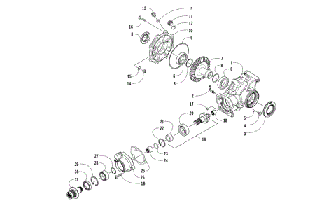 REAR DRIVE GEARCASE ASSEMBLY