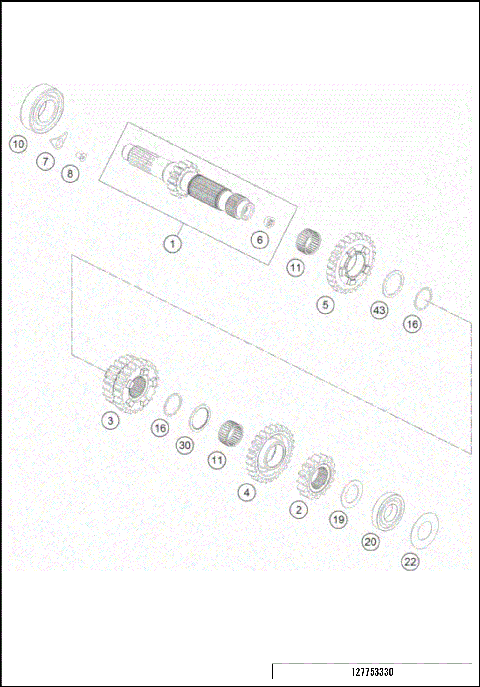 TRANSMISSION I - MAIN SHAFT