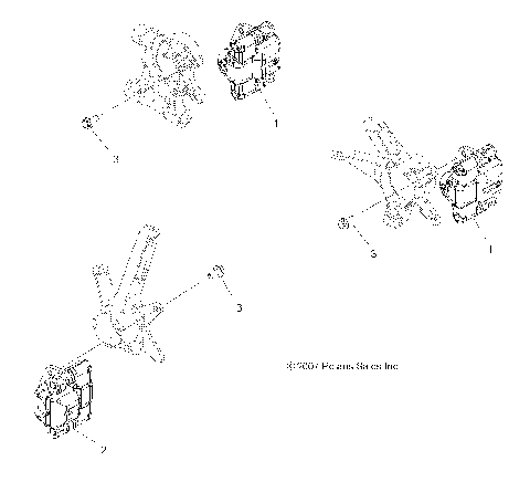 BRAKES, BRAKE CALIPER MOUNTING - A08LH27AW/AX/AZ (49ATVCALIPERMTG08SP300)