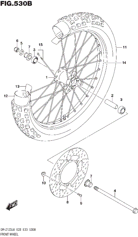 FRONT WHEEL (DR-Z125LL6 E28)