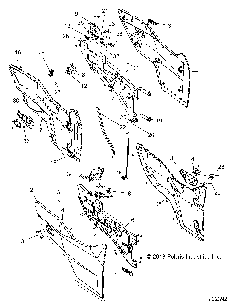 BODY, DOORS, FRONT - R19RHE99AD/BD/LD/KAK/BK (702392)