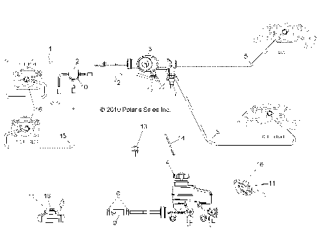 BRAKES, LINES and MASTER CYLINDER - R11TH76/TY76 ALL OPTIONS (49RGRBRAKELINES118004X4)