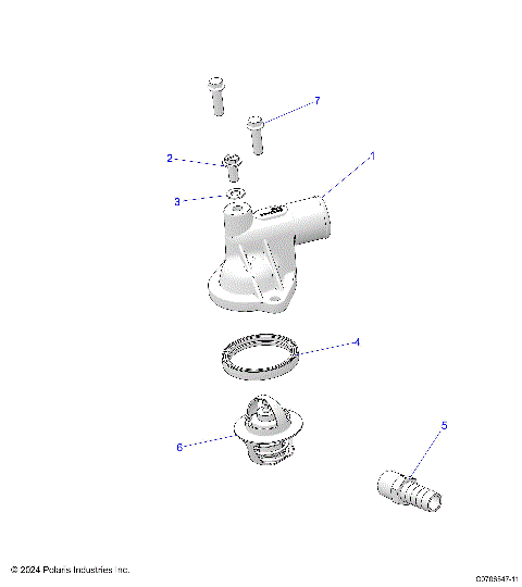 ENGINE, THERMOSTAT and COVER - D25M2A57B4/G57B4/U57B4/W57B4 (C0706547-11)