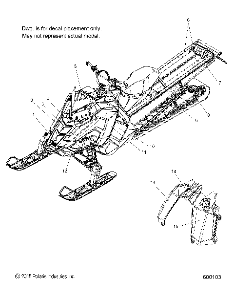 BODY, DECAL, STOCK, BLK PEARL - S16EL8PSL (600103)