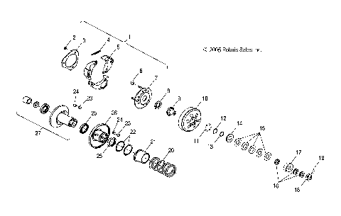 DRIVE TRAIN, SECONDARY CLUTCH - A10PB20AB/AD (49ATVCLUTCHDRIVEN08PHX)