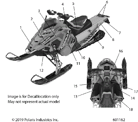 BODY, DECAL, SNOW CHECK, BLACK SIDE PANEL W/BLK,TITNM ACCENT - S20EEC8PS (601162)