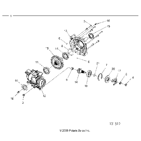 DRIVE TRAIN, REAR GEARCASE INTERNALS - A26SYE85AL (101512)