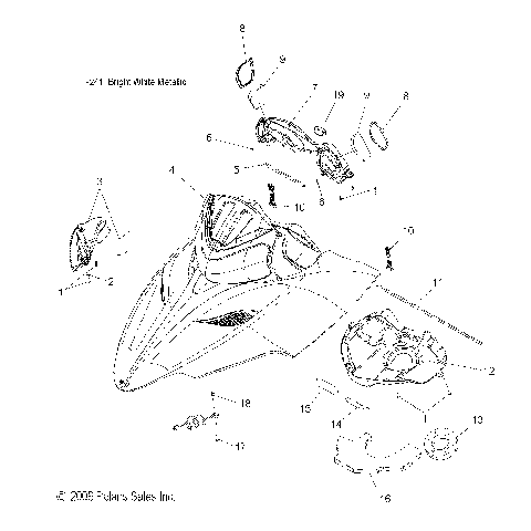 BODY, HOOD ASM. - S10PR8ESA/ESL (49SNOWHOOD10800SB)