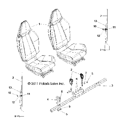 BODY, SEAT MOUNTING and BELTS - R12VE76FX/FI (49RGRSEATMTG12RZR)