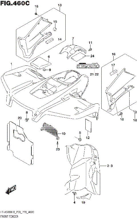FRONT FENDER (LT-A500XL8 P33)