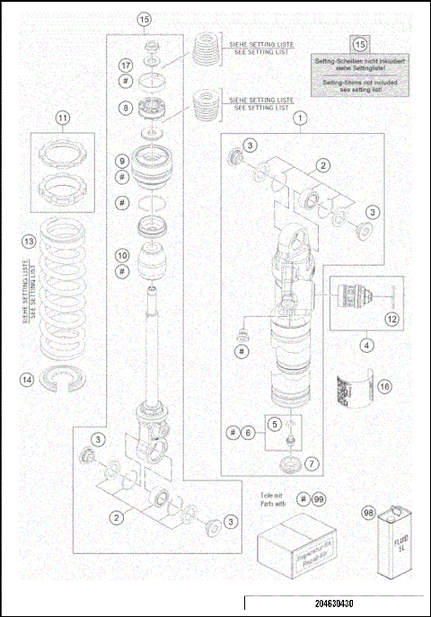 SHOCK ABSORBER DISASSEMBLED