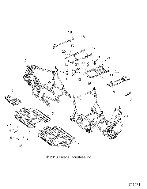 CHASSIS, MAIN FRAME AND SKID PLATES - R18RHE99NK (701371)