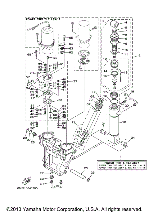 POWER TRIM TILT ASSY 1
