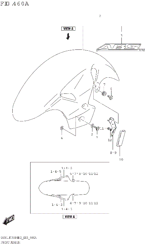 FRONT FENDER (GSX1300RRQ)