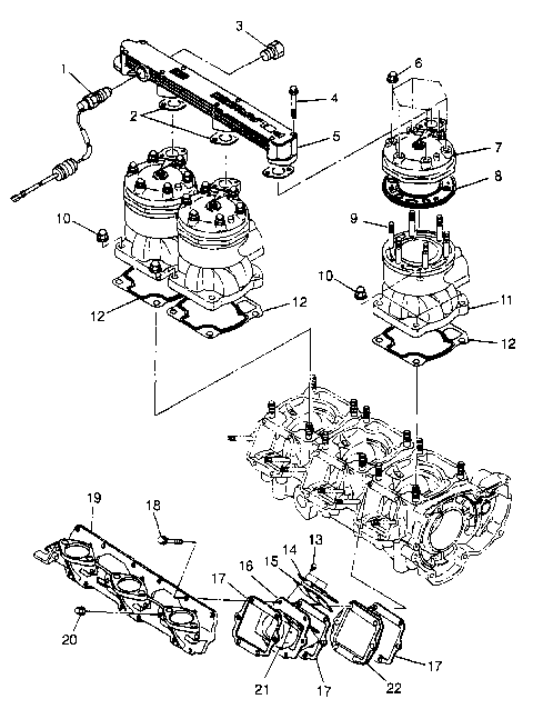 CYLINDER & MANIFOLD SLT 780 B974588 (4941174117B014)